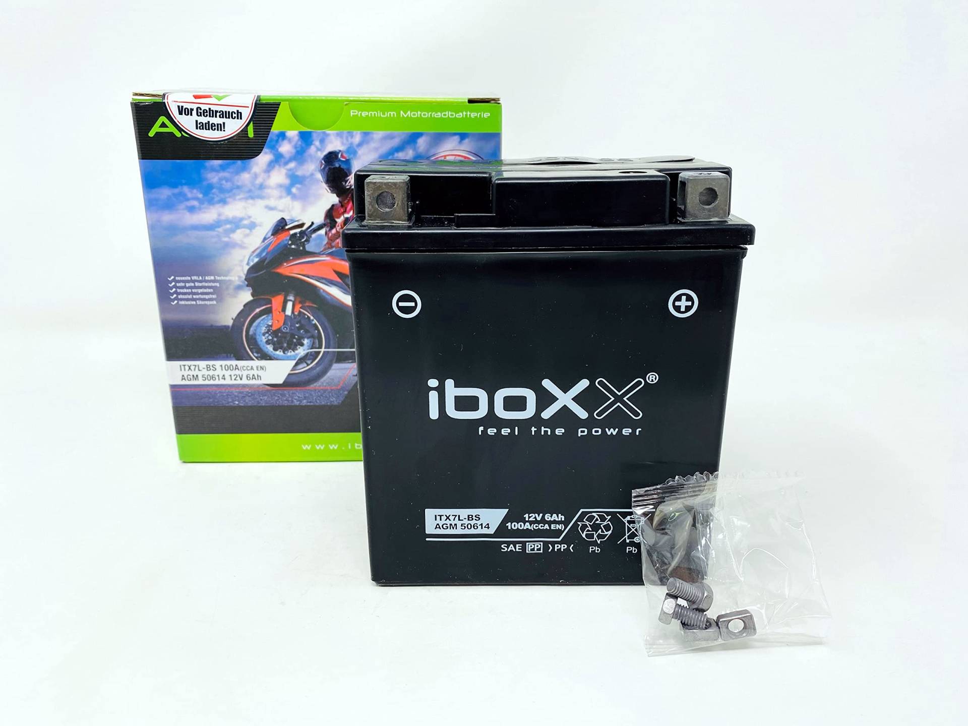 Batterie YTX7L-BS kompatibel mit Vespa Primavera 125 3V ie IGET Touring ABS MA1100 2016-2020 von MotoX-treme