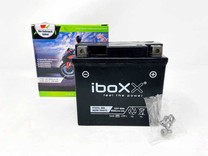 Motorrad Batterie YTX5L-BS AGM 12V kompatibel mit Hyosung SF 50 Racing, Bj. 1999-2005 von MotoX-treme