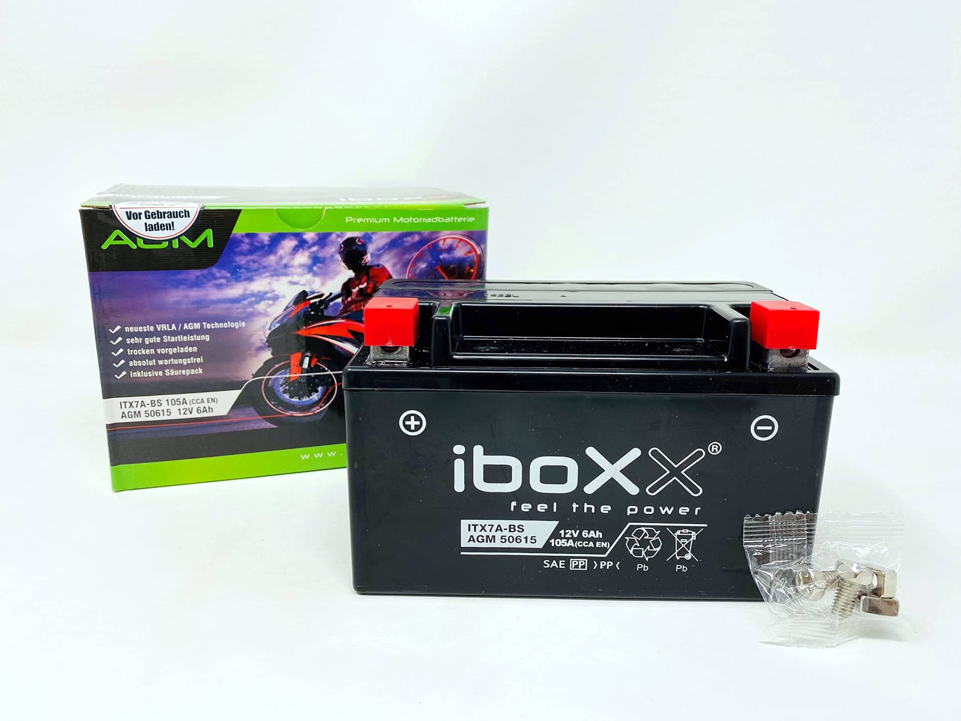 Motorrad Batterie YTX7A-BS kompatibel mit Daelim SU 125 Delfino SA9BL 2009-2013 von MotoX-treme