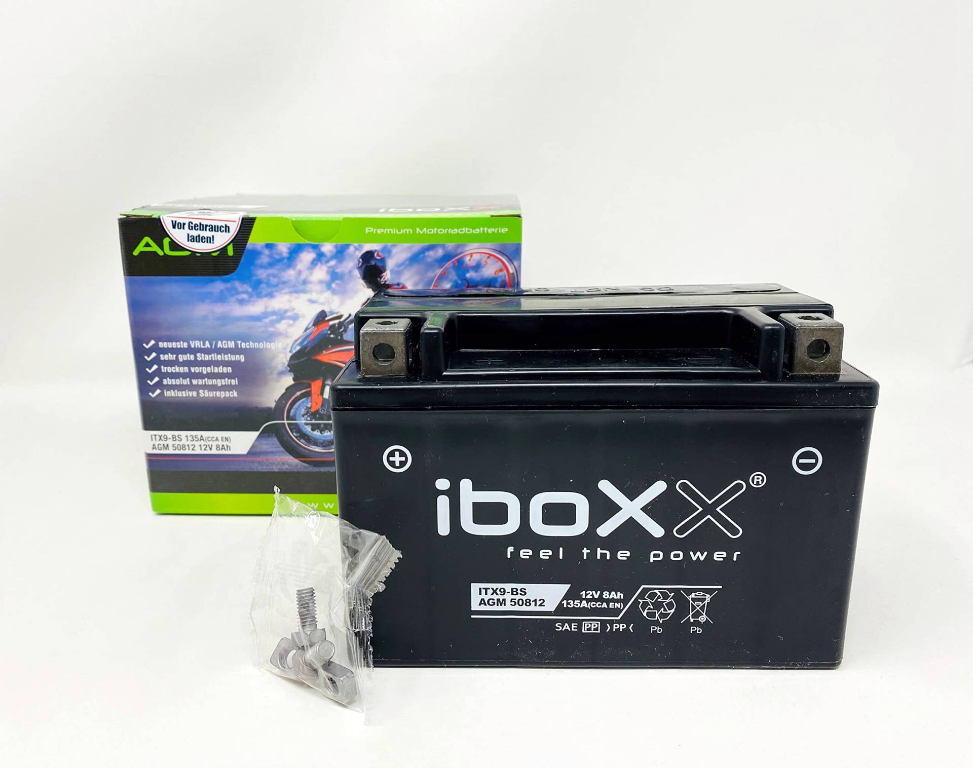 Motorrad Batterie YTX9-BS kompatibel mit BMW G 310 GS ABS 5G31/K02 2017-2019 von MotoX-treme