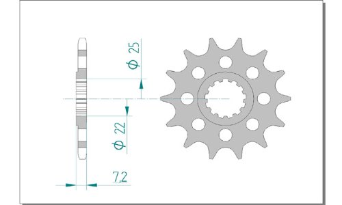 Ritzel Antriebsritzel 14-Zähne 520-Teilung kompatibel mit Suzuki GSR 600 Bj. 2006-2010 von MotoX-treme