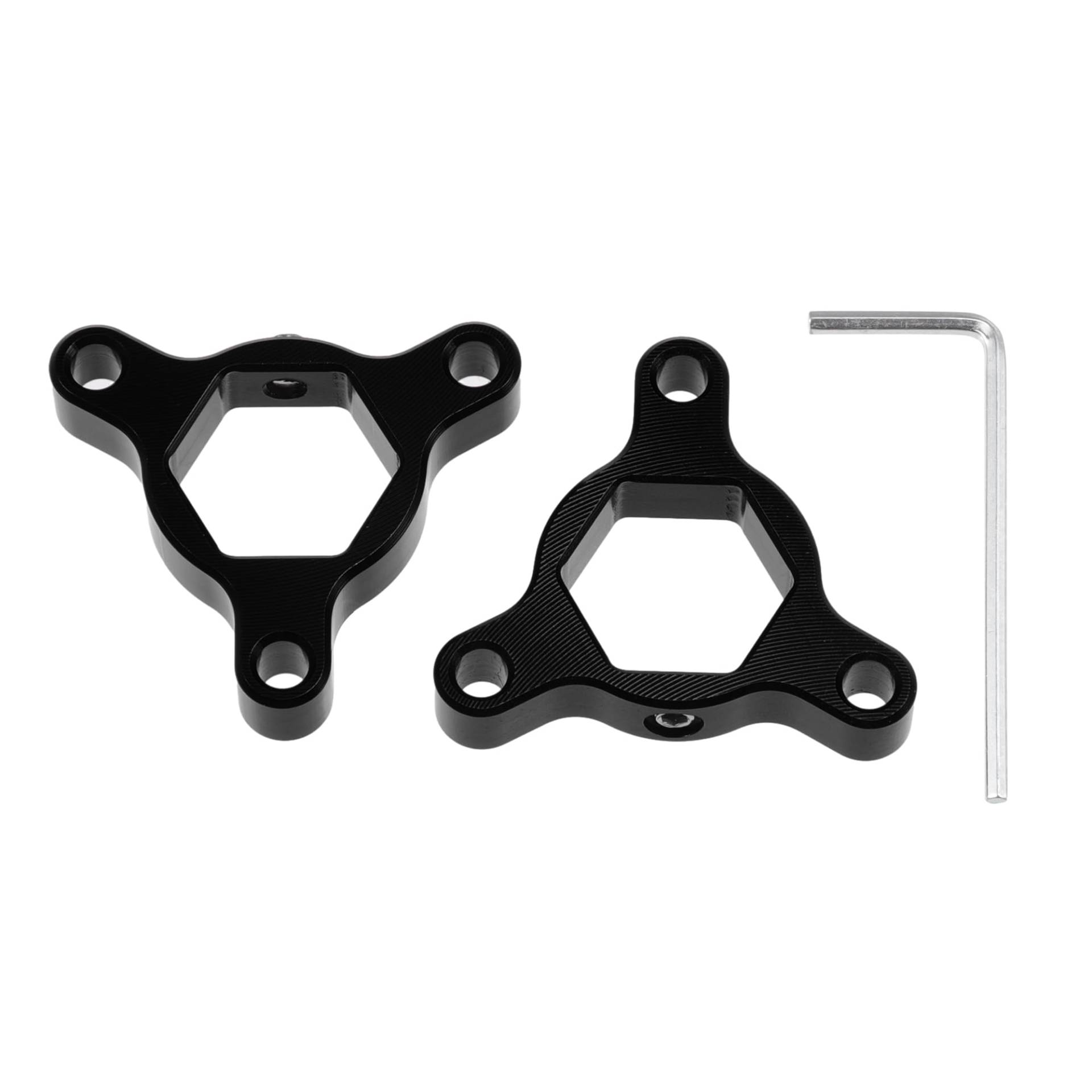 Motoforti 17mm schwarze Aluminiumlegierung Racing Motorradfahrer CNC Gabel Vorspannungseinsteller für die meisten Motorräder - Packung mit 2 von Motoforti