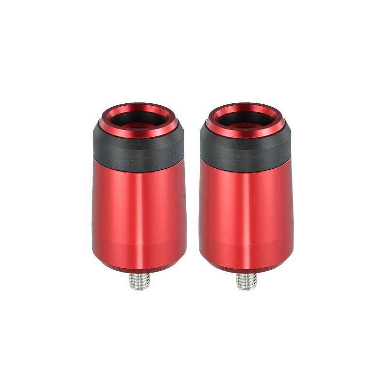 Motoforti 2 X Motorrad Lenkergriffe 22mm CNC Aluminum Lenkergewichte Lenkerkappe Endstopfen Lenkerenden Stecker Rot von Motoforti