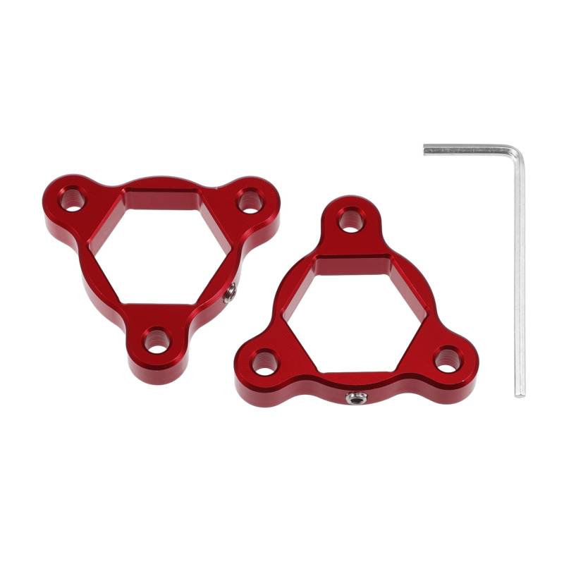 Motoforti 22mm Rote Aluminiumlegierung Rennmotorradfahrer CNC-Gabel-Vorspannungsversteller für die meisten Motorräder - Packung mit 2 von Motoforti