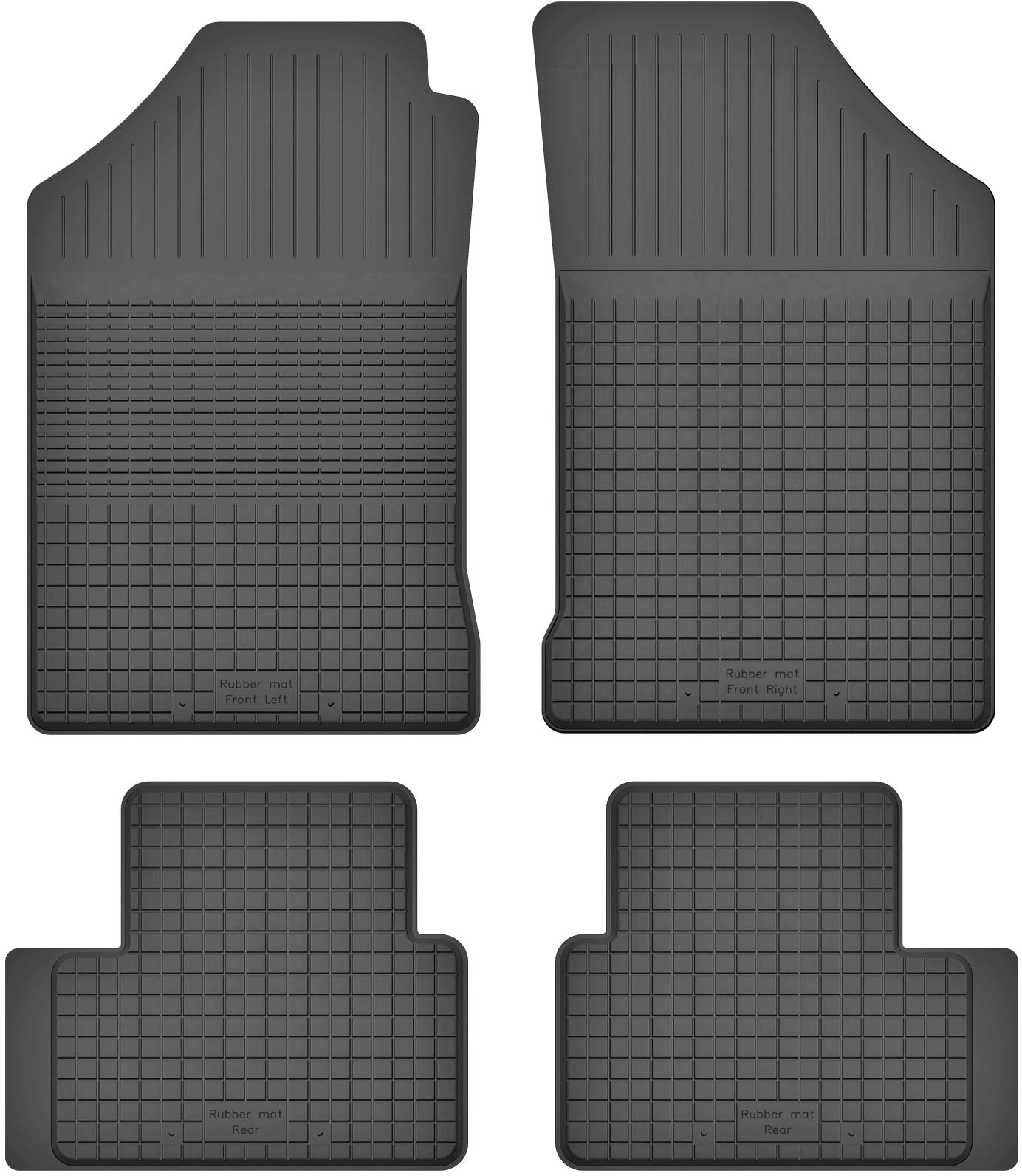 Gummimatten Fußmatten Hoher Rand 15 mm für FIAT Punto I/Punto II - Passgenau von Motohobby
