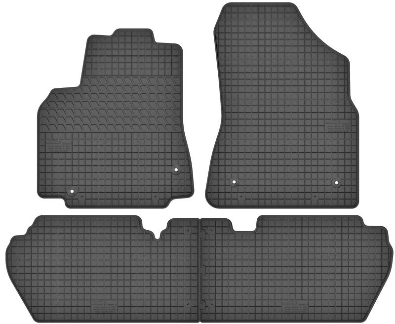 Gummimatten Gummi Fußmatten Satz für Citroen Berlingo II/Peugeot Partner II (2008-2018) - Passgenau von Motohobby