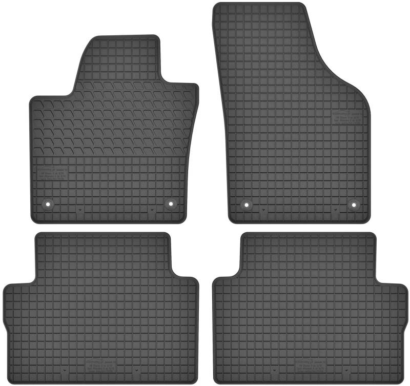 Gummimatten Gummi Fußmatten Satz für Seat Alhambra II/VW Volkswagen Sharan II (ab 2010) für 5 Personen - Passgenau von Motohobby