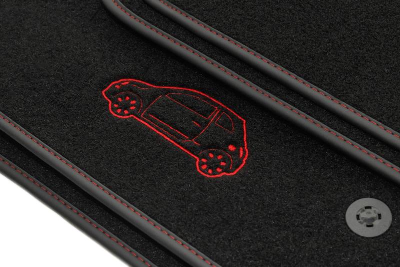 Sport Velour Fußmatten Satz für FIAT 500 / 500C / 500e / 595/695-4-teilig - Passgenau von Motohobby.pl