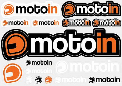 motoin Logo, Sticker-Set - Orange/Schwarz - 148 mm x 210 mm von motoin