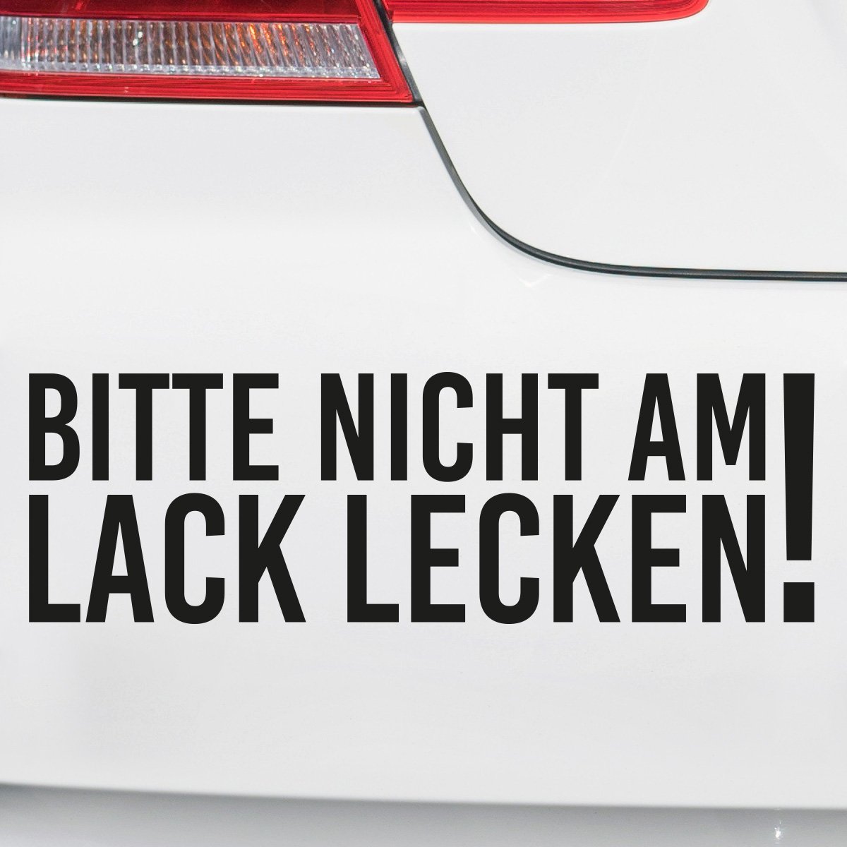 Motoking Autoaufkleber - Lustige Sprüche & Motive für Ihr Auto - Bitte Nicht am Lack lecken! - 12 x 3,8 cm - Schwarz Glänzend von Motoking