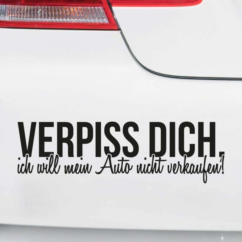 Motoking Autoaufkleber - Lustige Sprüche & Motive für Ihr Auto - Verpiss Dich, ich Will Mein Auto 12 x 3,5 cm - Rot Glänzend von Motoking