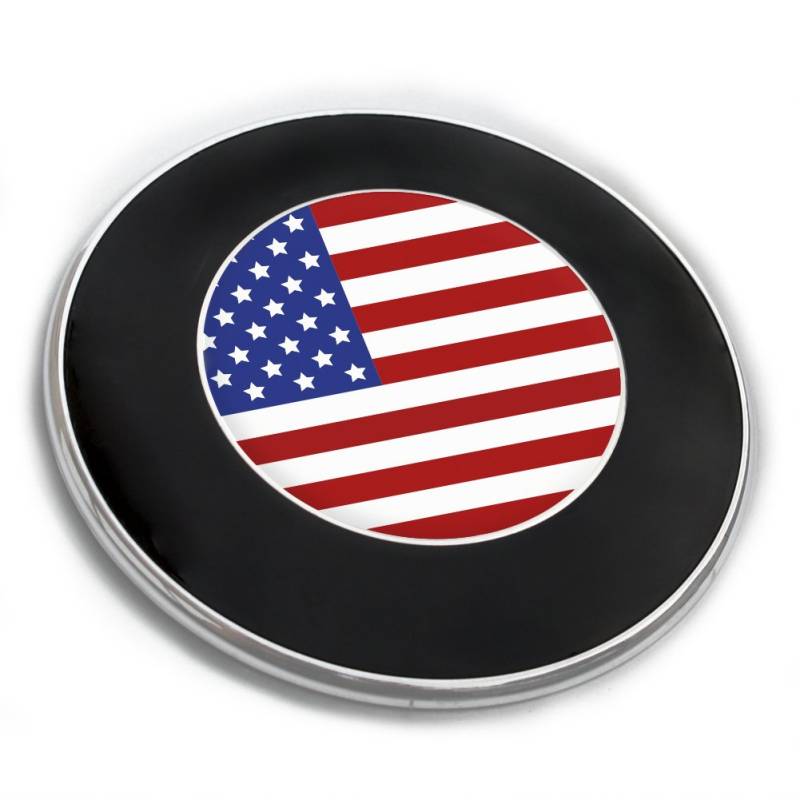 Motoking Emblemaufkleber mit Flagge - USA - Flaggen Embleme, Flaggenaufkleber von Motoking