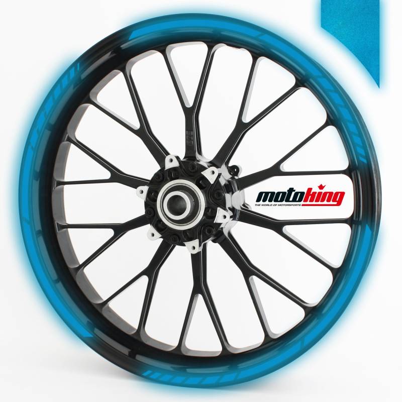 Motoking Felgenrandaufkleber im GP Design REFLEKTIEREND/für 15" bis 19" / REFLEKTIEREND DUNKELBLAU von Motoking