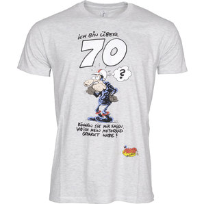 MOTOmania Ich bin über 70 T-Shirt Grau Motomania von Motomania