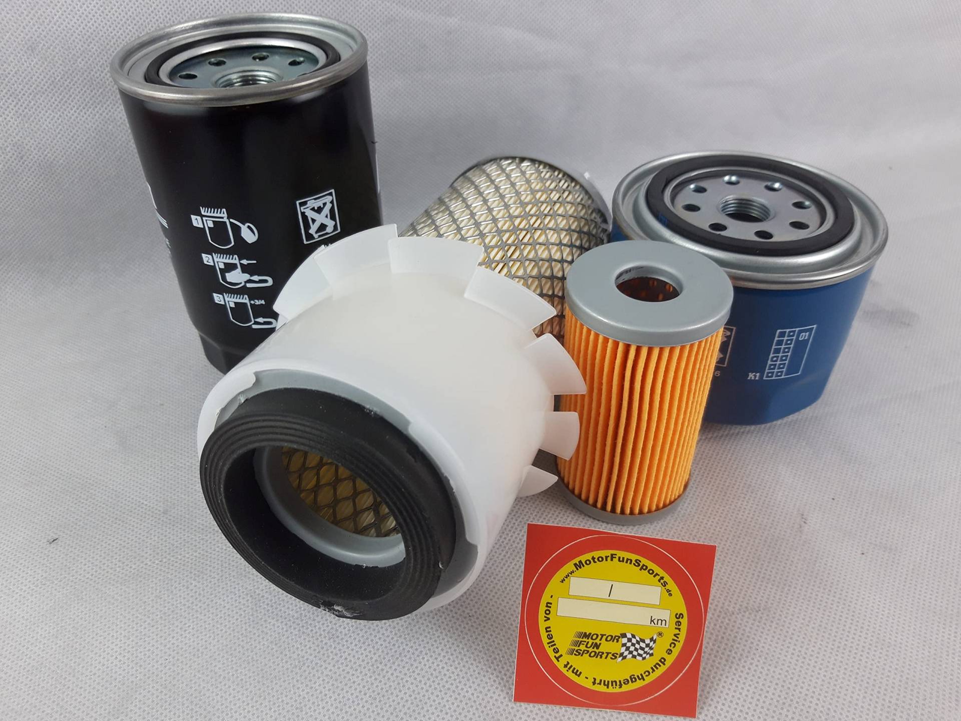 Filter - Set (groß) kompatibel mit Kubota L 235 DT Ölfilter, Luftfilter, Kraftstofffilter, Hydraulikfilter von Motor Fun Sports