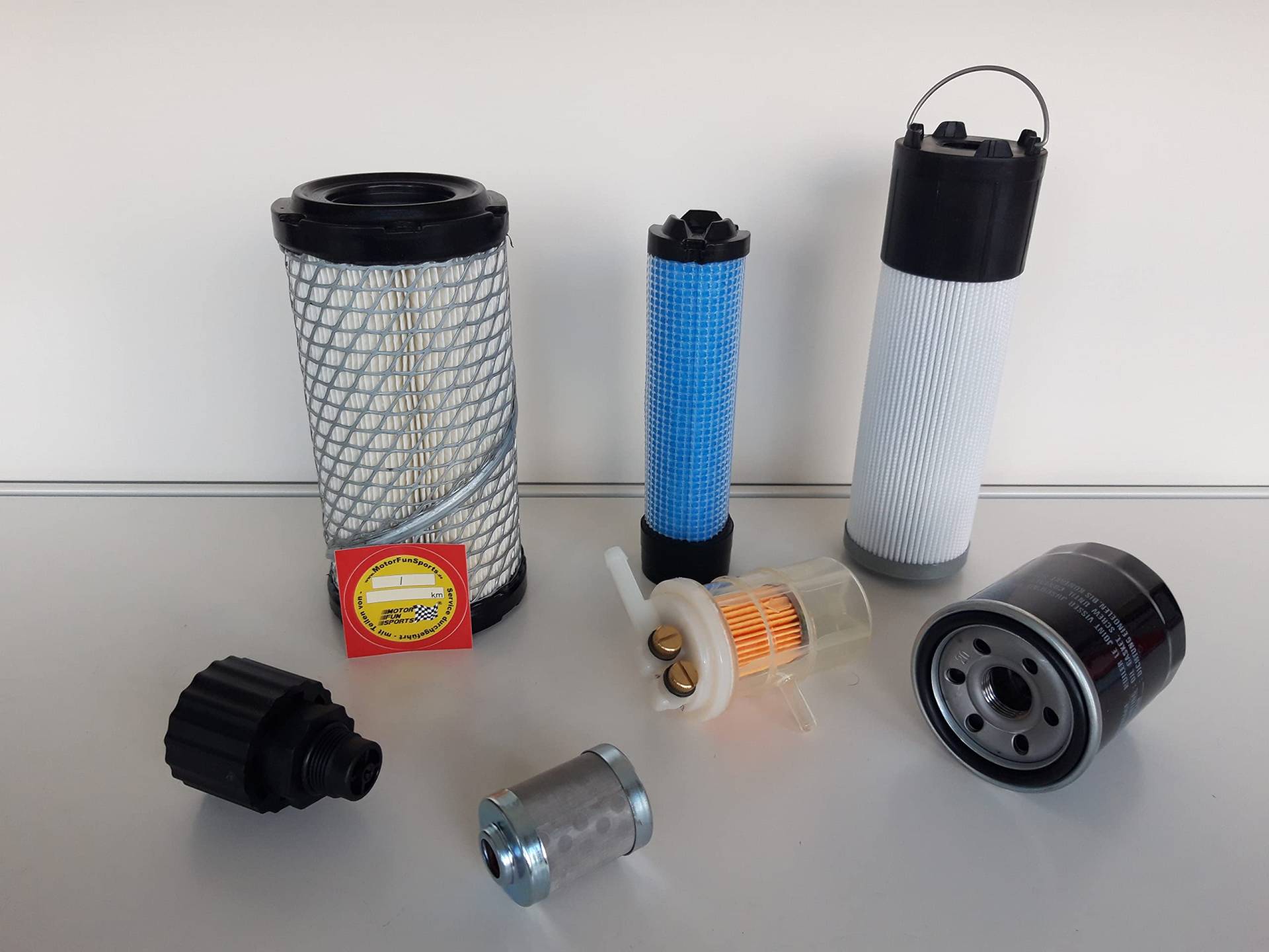 Filter - Set (groß) passend für Schaeff HR 12 Ölfilter, Luftfilter, Kraftstofffilter, Hydraulikfilter von Motor Fun Sports