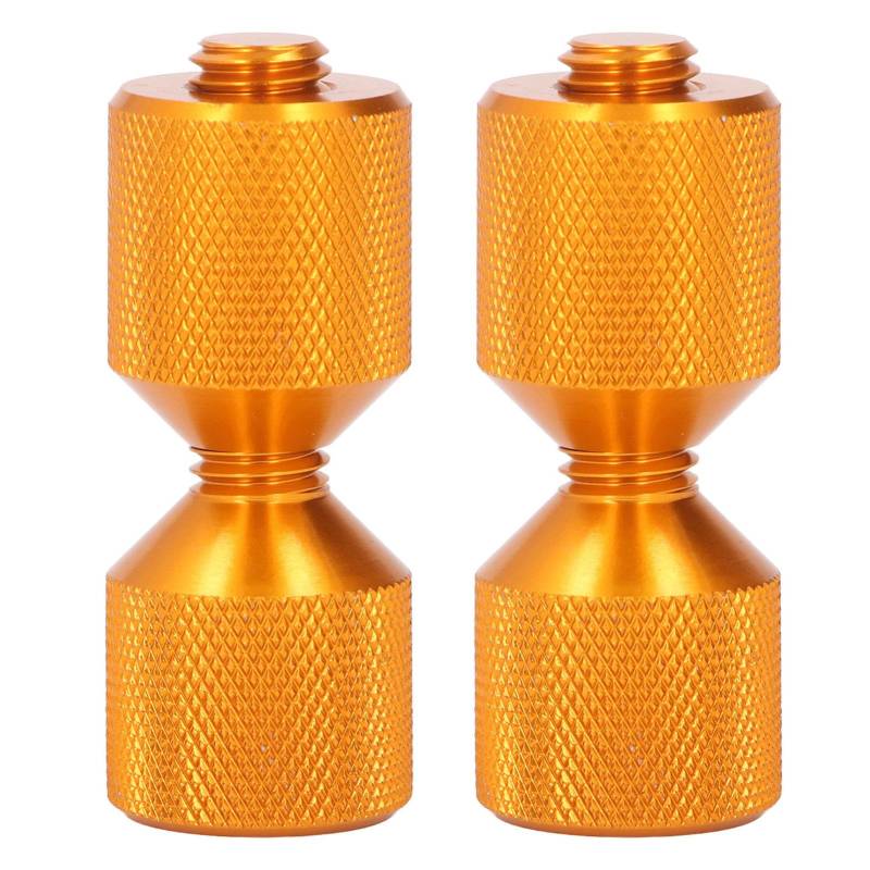 MotorMinds 2 Stück Flansch-Ausrichtungsstifte aus Eloxiertem Aluminium, 1-1/8 Zoll Flansch-Doppellochstifte, Set für 0,5 Bis 14 Zoll 150LB-Flansche (Orange) von MotorMinds