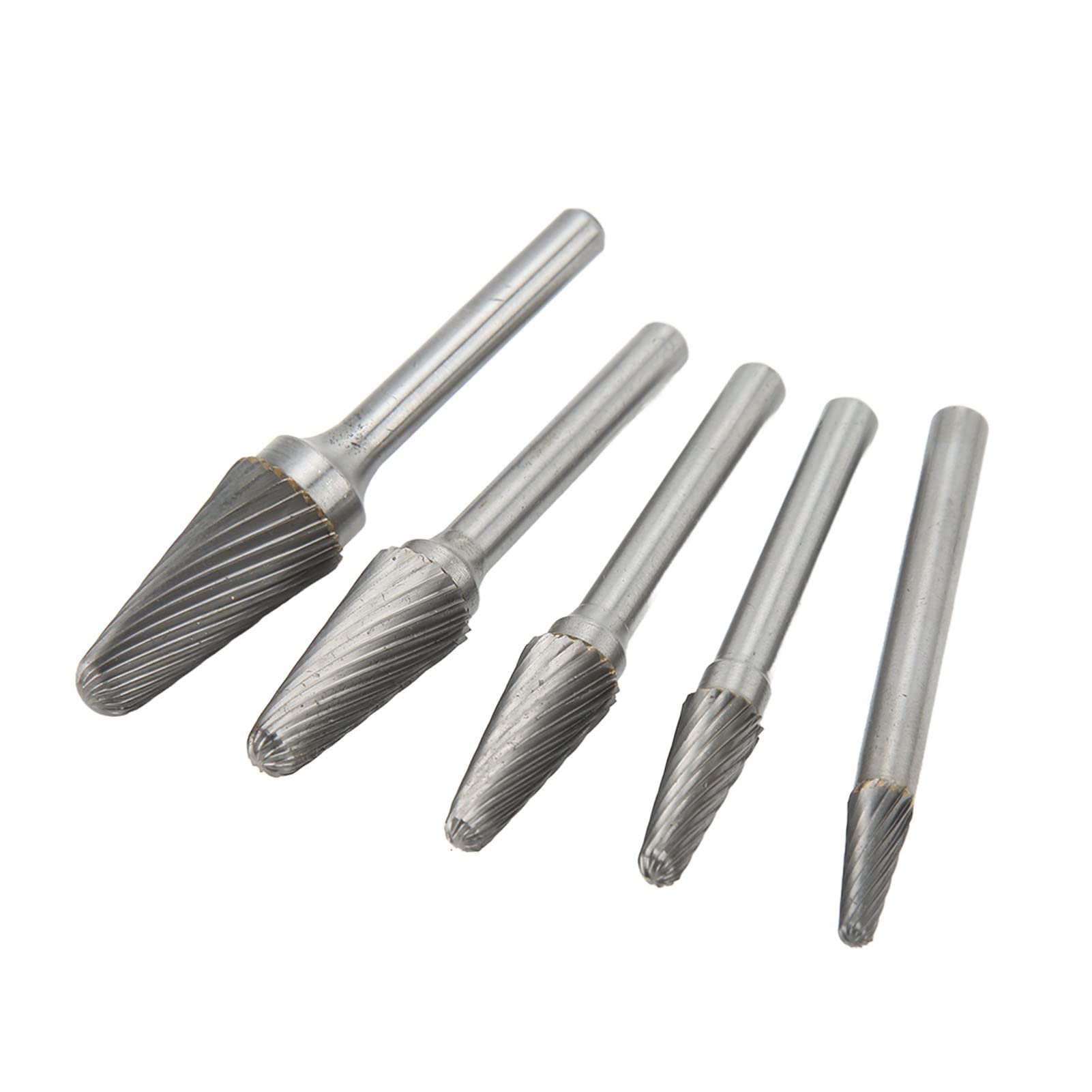 MotorMinds Hartmetallfräser-Set, Einschneidige Rotationsfeilen-Bits, 6 Mm Schaft, für die Reinigung von Metallarbeiten, Holzschnitzereien und Oberflächen von MotorMinds