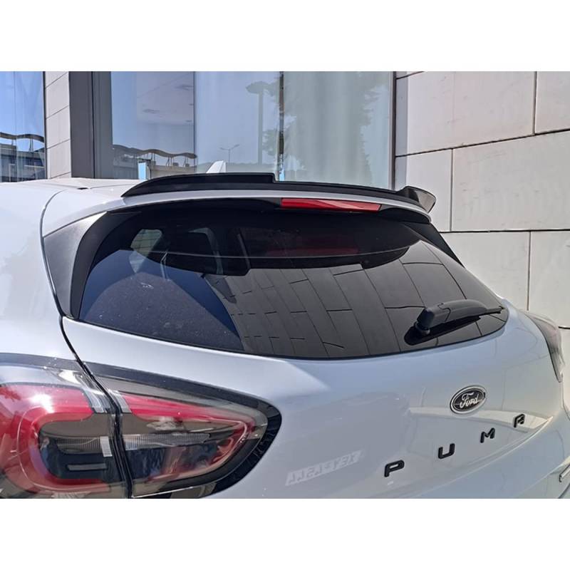 Motordrome A/481 Dachspoiler (Spoiler Cap) kompatibel mit Ford Puma ST-Line 2019- (ABS Glänzend Schwarz) von Motordrome