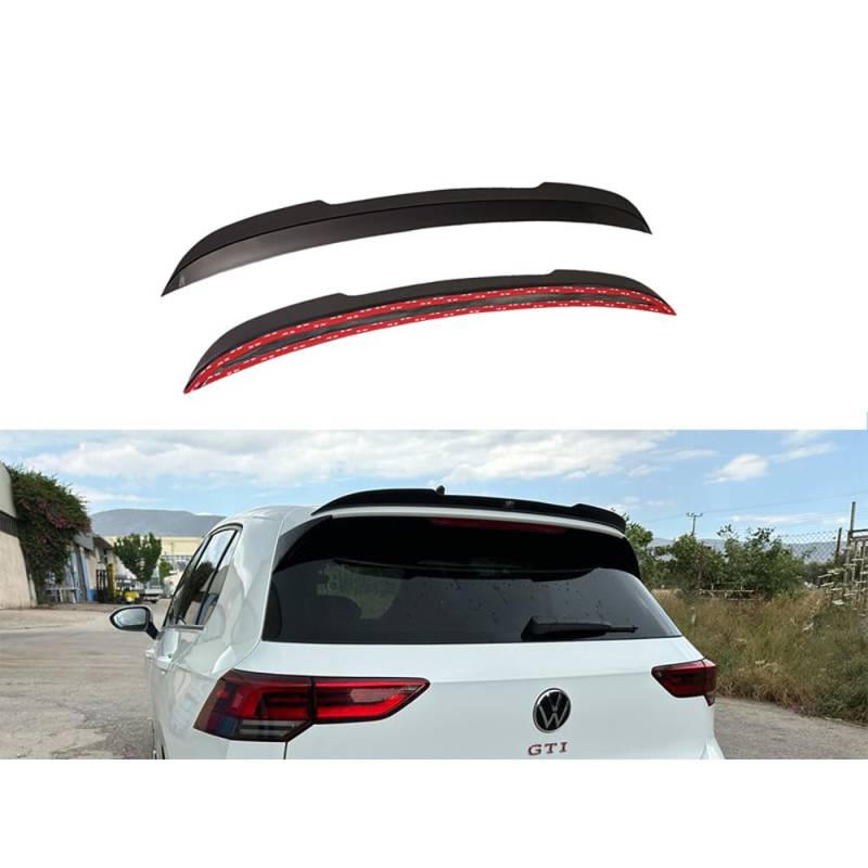 Motordrome A/496 Dachspoiler (Spoiler Cap) kompatibel mit Volkswagen Golf VIII (CD1) GTI/R 2020-2024 (ABS Schwarz glänzend) von Motordrome