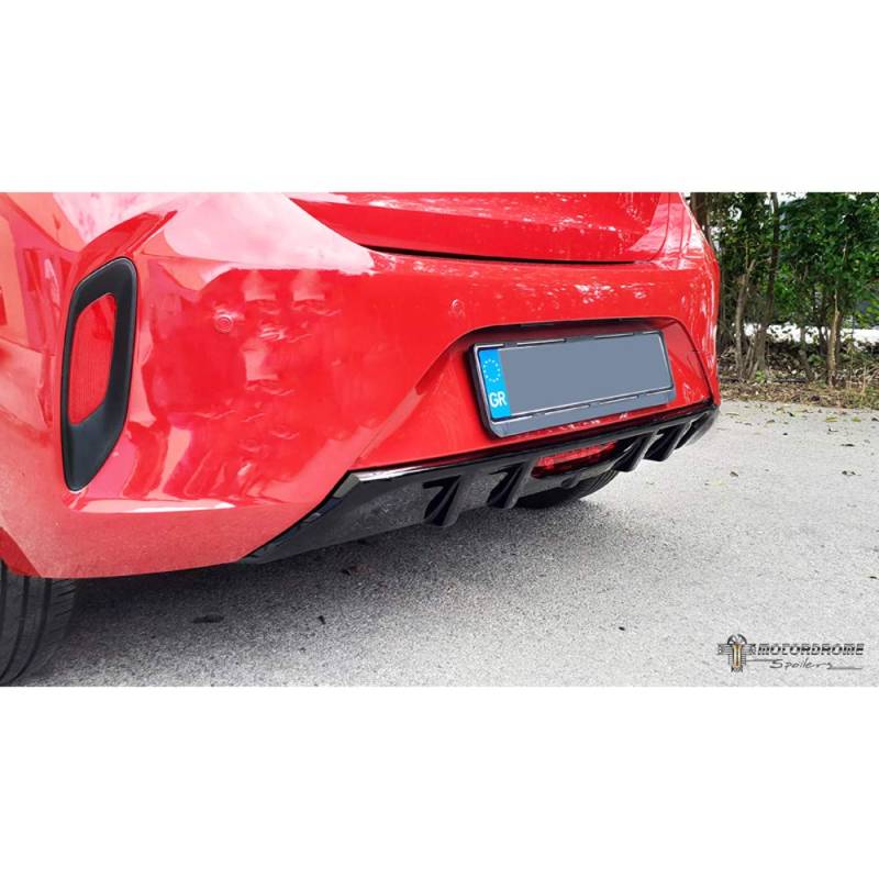 Heckschürzenansatz (Diffuser) kompatibel mit Opel Corsa F 2019- (ABS) von Motordrome