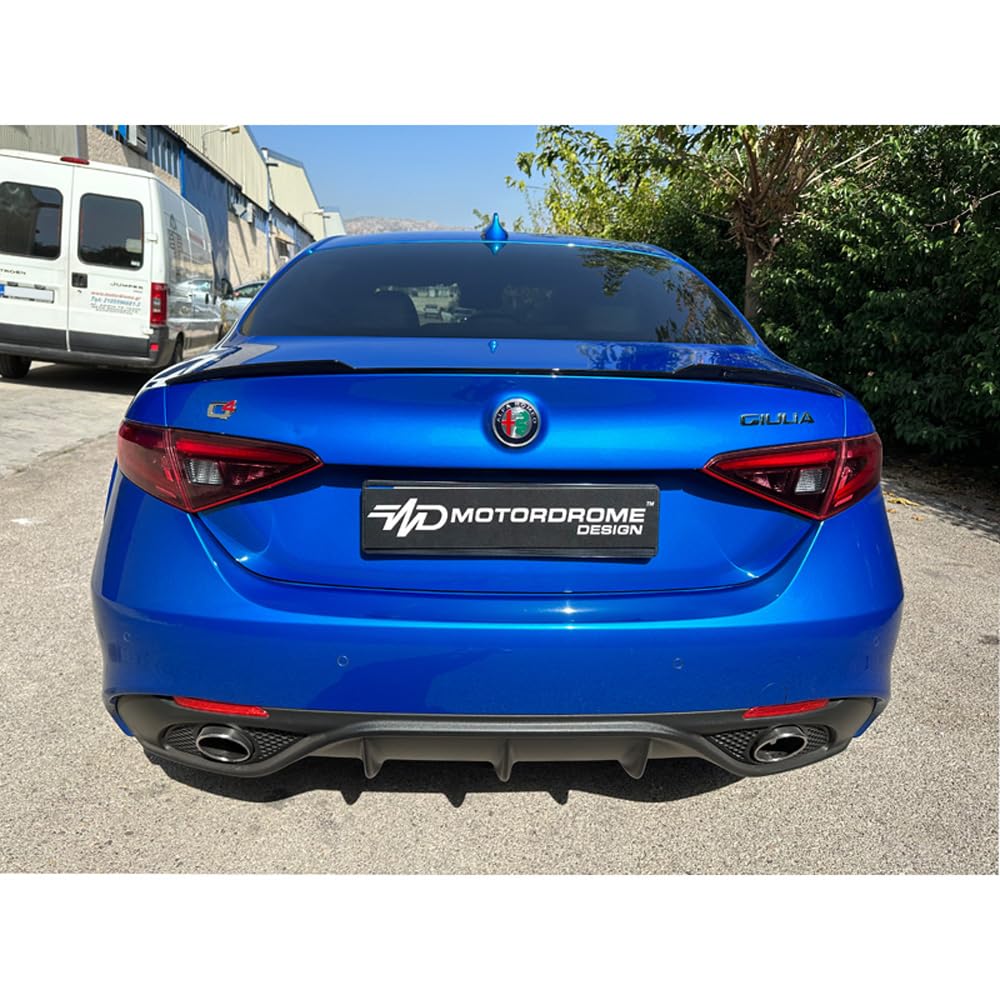 Kofferraumspoilerlippe kompatibel mit Alfa Romeo Giulia 2015- (PU) von Motordrome