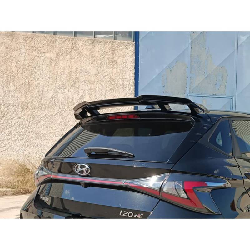 Motordrome A/482 Dachspoiler (Spoilerkappe) kompatibel mit Hyundai i20 III N (1.6 T-GDI) 2020- (ABS Glanz Schwarz) von Motordrome