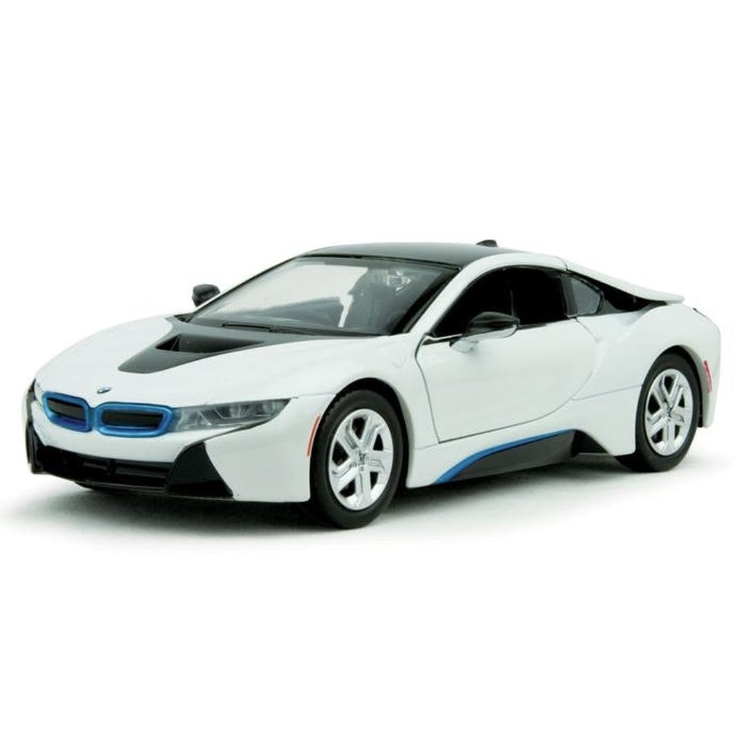 Motormax Miniatur 1:24 Modellauto BMW i8 Coupe metallic blau von Motormax