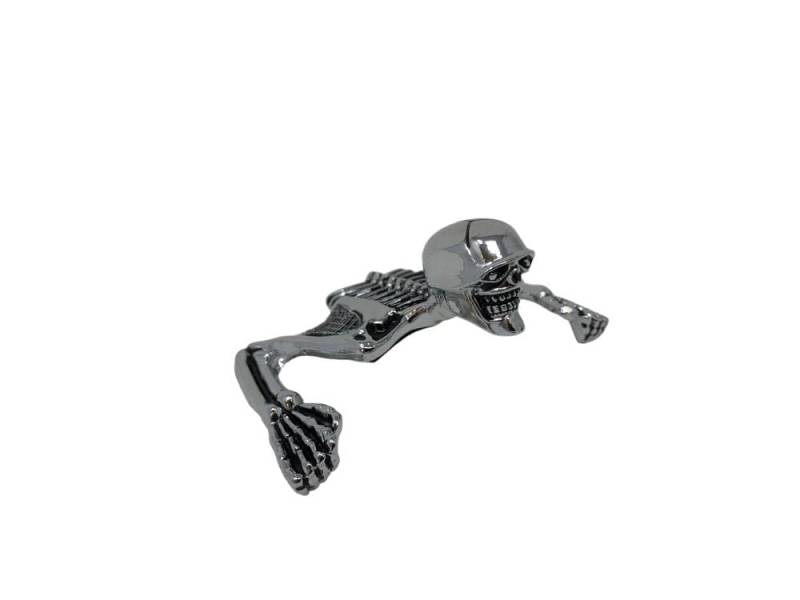 Highway Hawk Ornament Lampenschirm Skull medium Old Silver für Glatte Lampenschrime 85 mm breit - 1 Stück von Motorrad Burchard