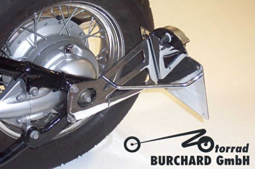 Seitlicher Kennzeichenhalter Chrom Yamaha XVS TÜV Teilegutachten von Motorrad Burchard