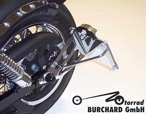 Seitlicher Kennzeichenhalter kompatibel für Harley Davidson Street Bob 19 mm TÜV Teilegut. von Motorrad Burchard