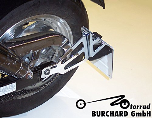 Seitlicher Kennzeichenhalter Suzuki VZ 800 Marauder 45mm mit TÜV Teilegutachten von Motorrad Burchard