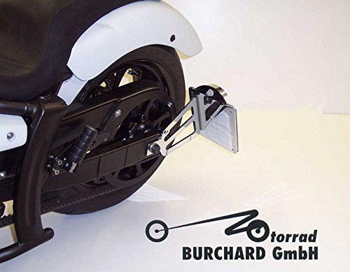 Seitlicher Kennzeichenhalter Yamaha XVS 950 Midnight Star m. TÜV Teilegutachten von Motorrad Burchard