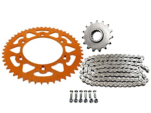 Kettensatz kompatibel mit/passend für SX SX-F SXF EXC EXC-F EXC-R SXF EXCF orange von motorsportgoetz