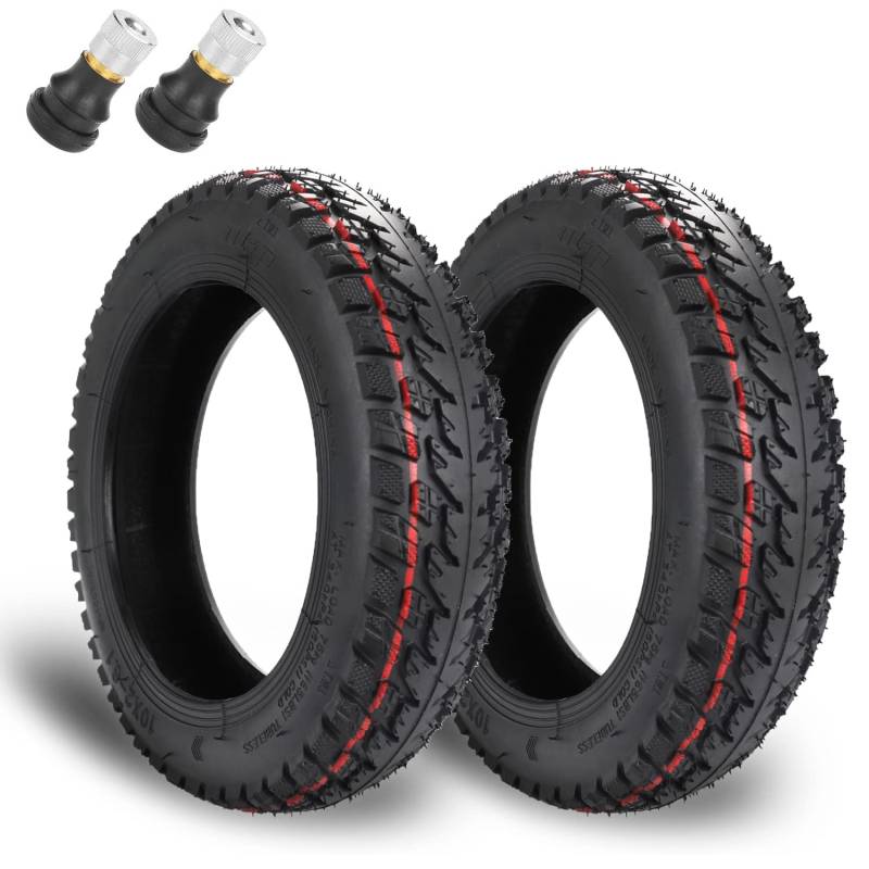 MotuTech 10 Zoll 10 * 2-6.1 Schlauchloser Reifen für XIAOMI M365 Pro Pro2 Mi 3 1S Essential Lite Vakuumreifen Offroad-Reifen Vor Zurück Rutschfest (2) von MotuTech