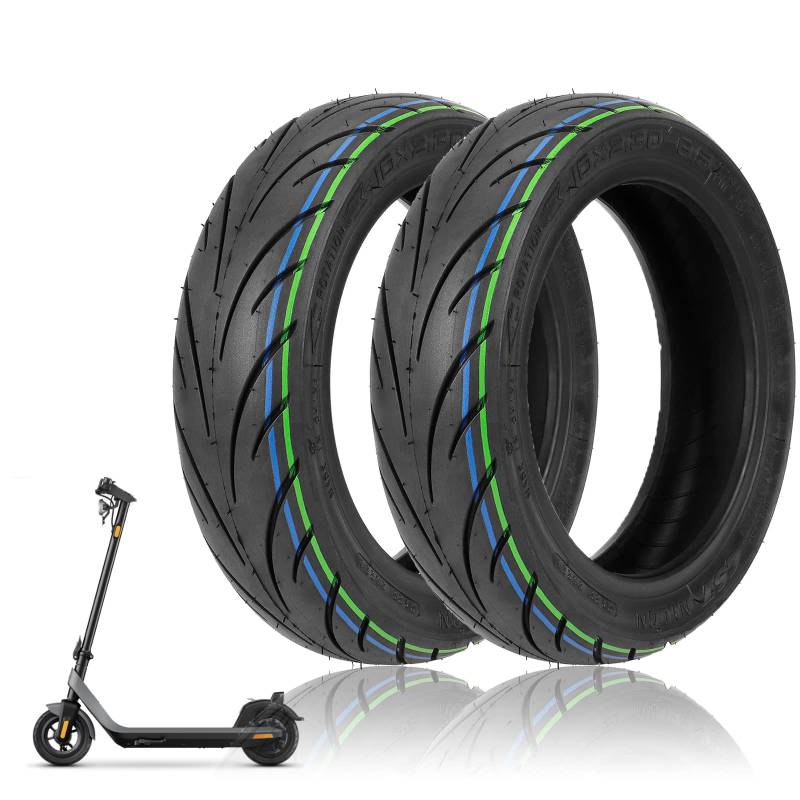 MotuTech 10 x 2,3 – 6,5 Zoll Tubeless-Reifen für Niu KQI2 Elektroroller hinten vorne Typ 10 Zoll (25,4 cm) rutschfest Reifen ohne Schlauch Vibrationsdämpfung (2 Stück) von MotuTech