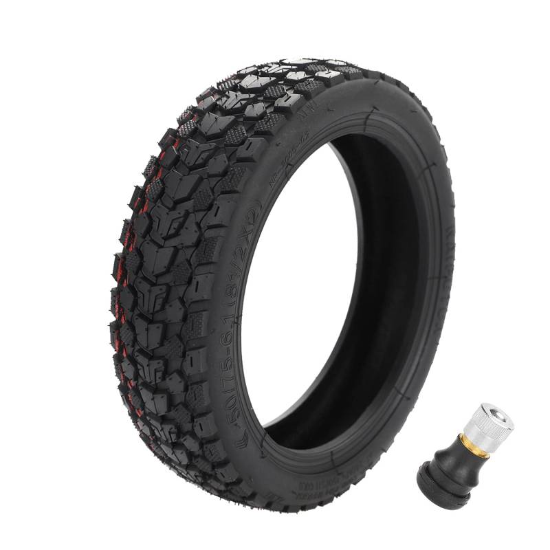 MotuTech 8,5 Zoll Offroad Reifen Tubeless für Xiaomi M365 M365 Pro Pro 2 1S Essential Lite MI 3 50/75-6.1 8 1/2 * 2 Dicke Ersatzräder mit Ventil Rutschfeste Schlauchloser (1 Stück) von MotuTech