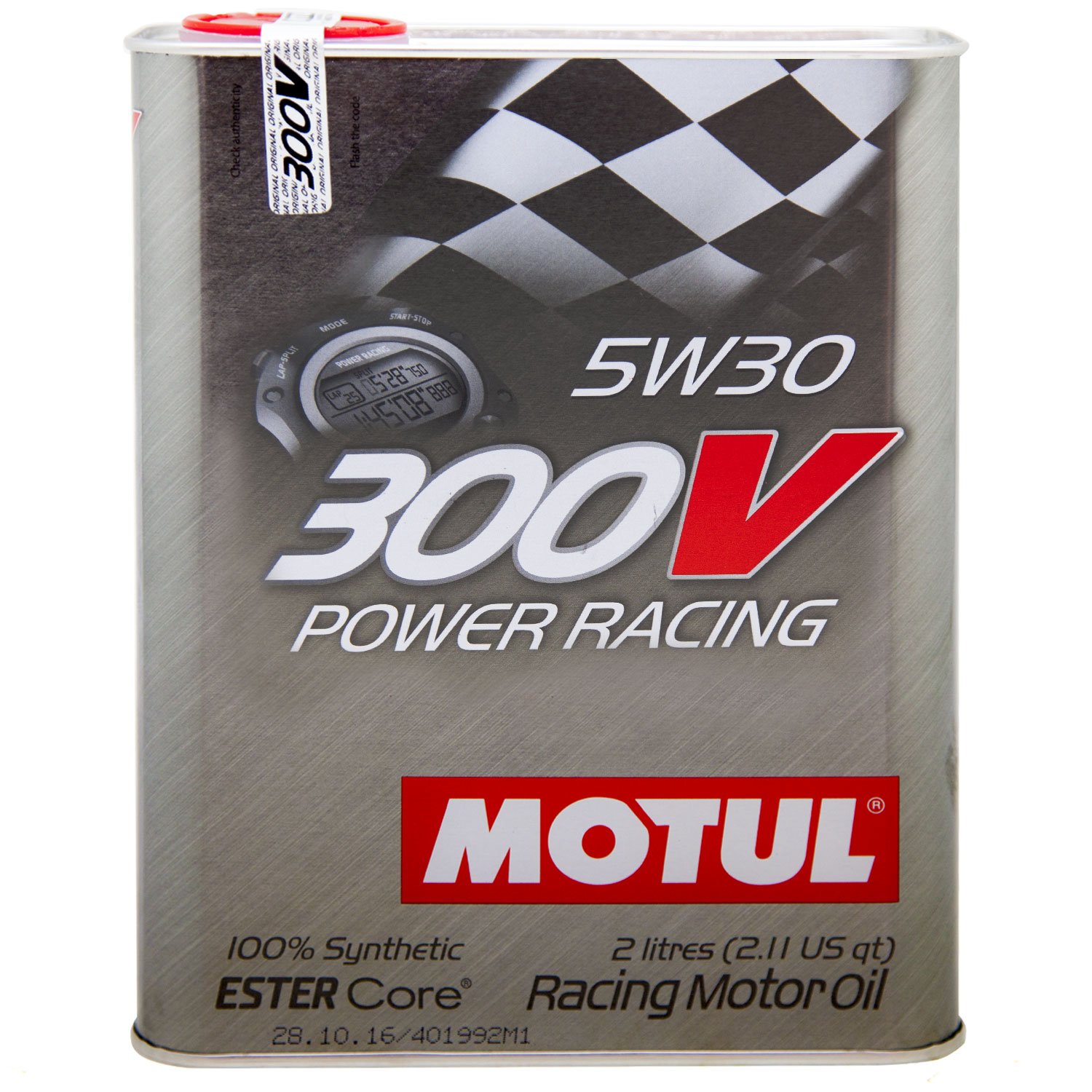 Motul 104241 Motoröl 300 V Power Racing 5W-30 2 L, Brown von Motul