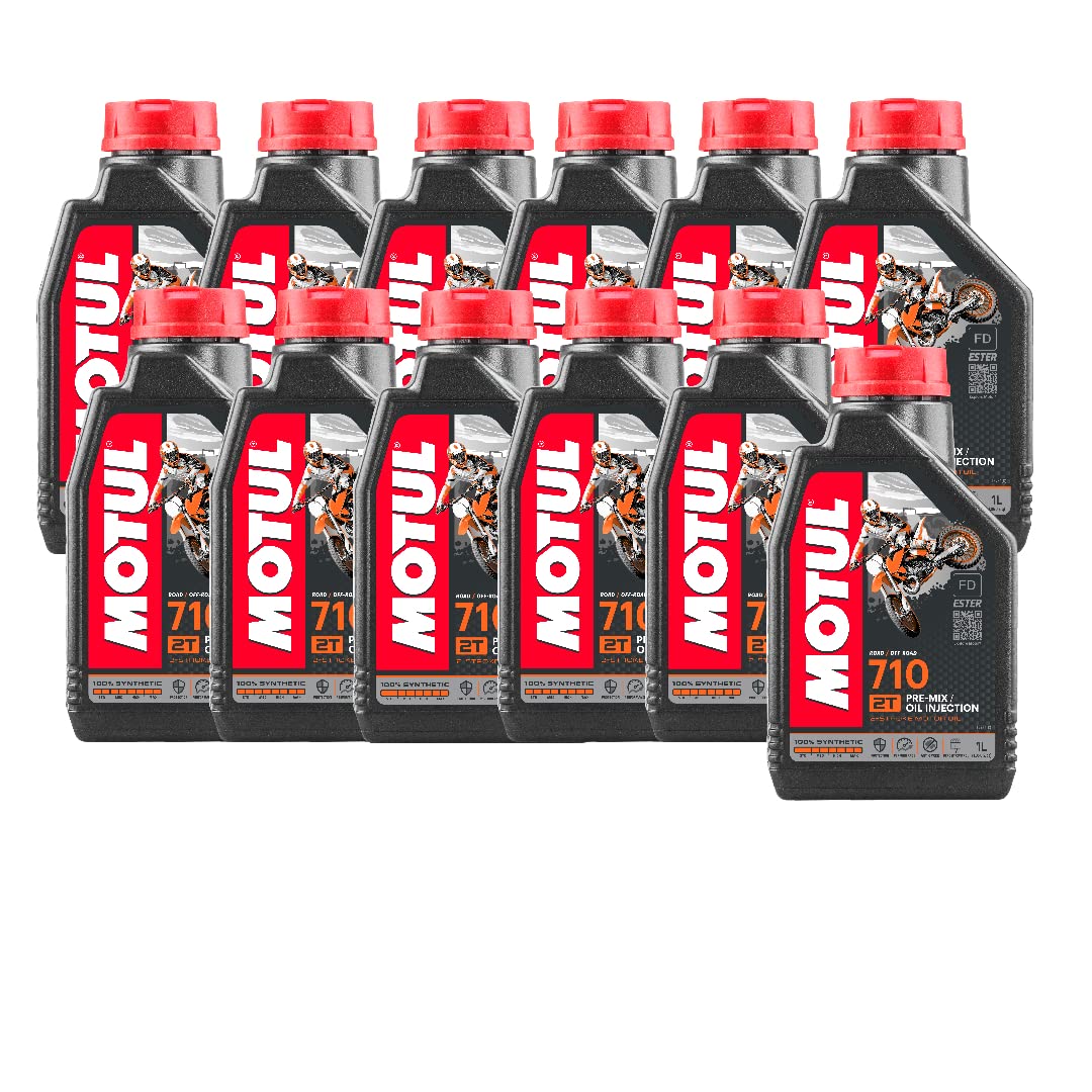 2-Takt-Motorrad-Motoröl - Motul 710 2T 100% Synthetic Ester 12 Liter (12x1 Liter) von Motul