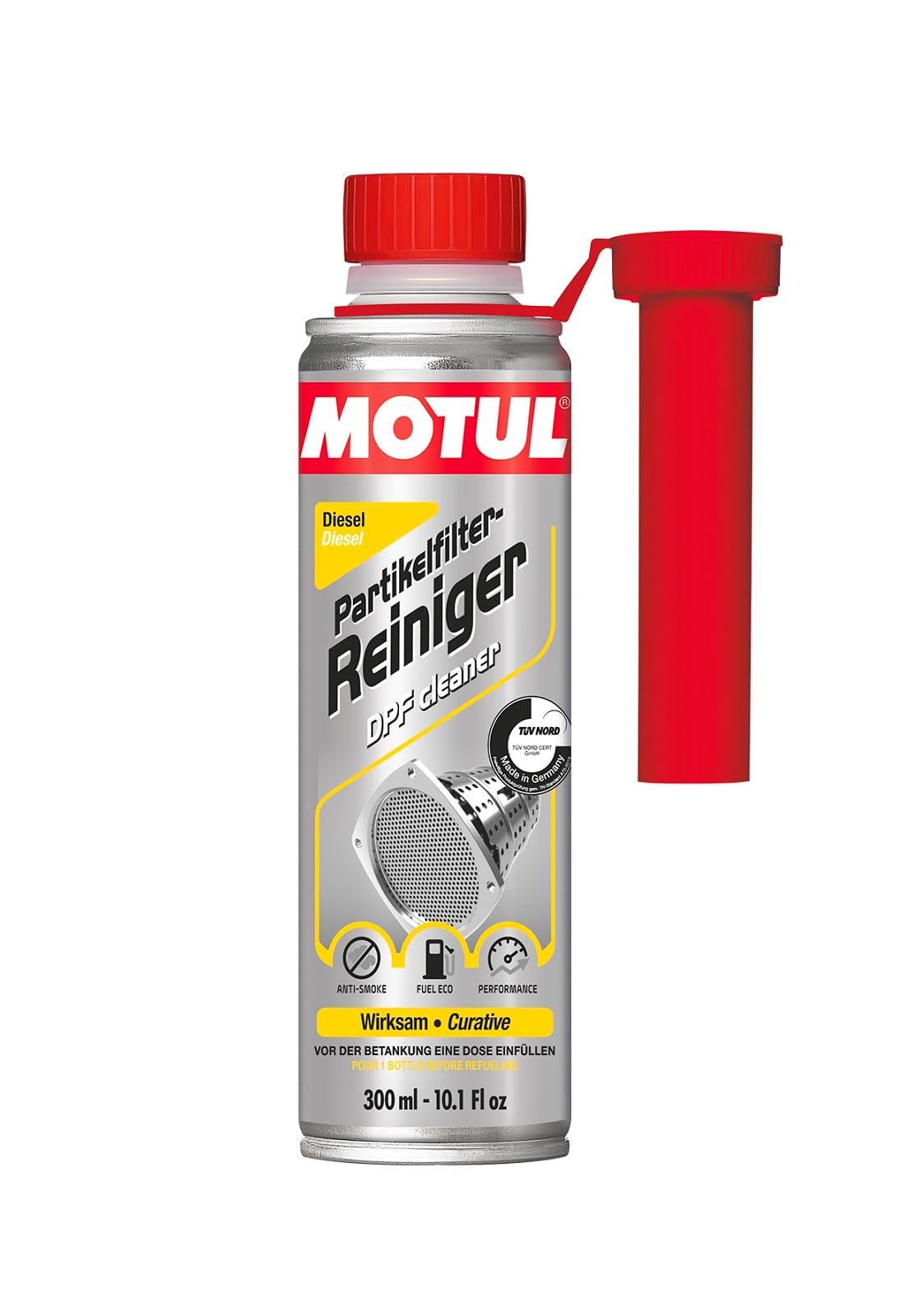 MOTUL 300 ml Partikelfilter Reiniger Dieselpartikelfilter DPF Rußpartikelfilter | 110676 | Schutz vor Notlauffunktion verursacht durch einen verunreinigten DPF von Motul