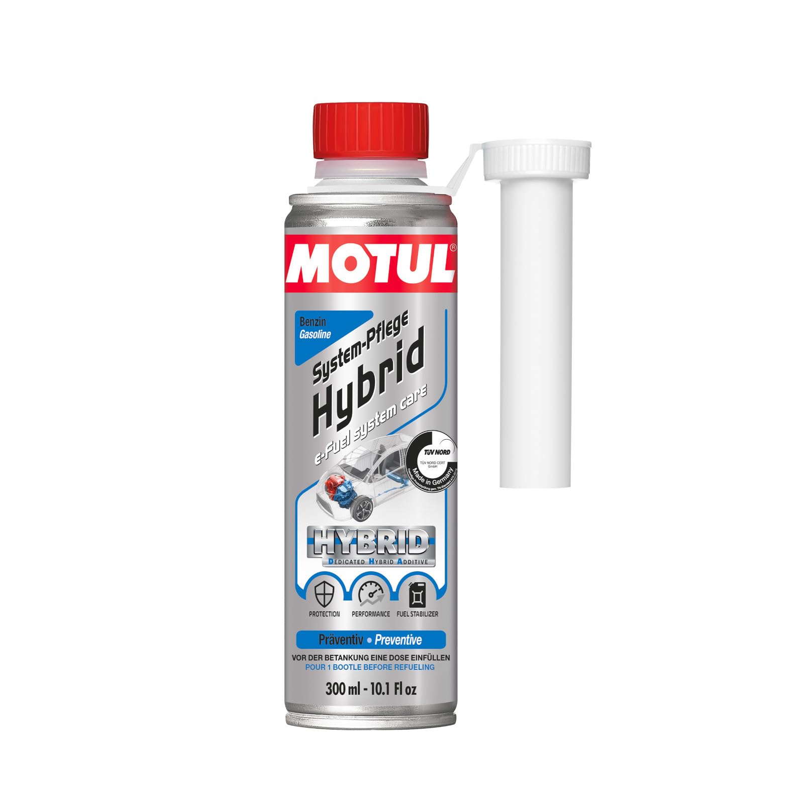 MOTUL 300 ml e-FUEL System-Pflege für Hybridfahrzeuge Motorpflege und Reinigung | 110886 | Stabilisiert den Kraftstoff, der sich während größerer Tankabstände längere Zeit im Tank befindet von Motul