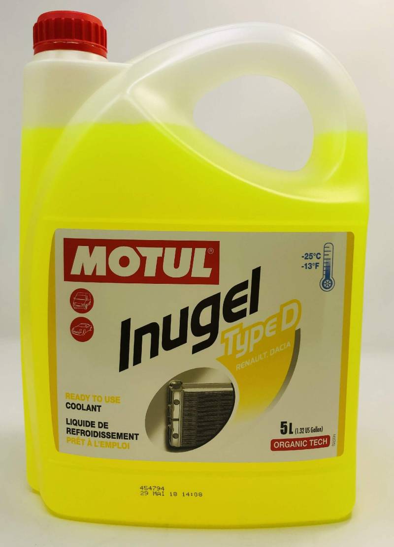 MOTUL Frostschutzmittel Spezial Kühlmittel Motoren Renault Inugel Type D, 5 Liter von Motul