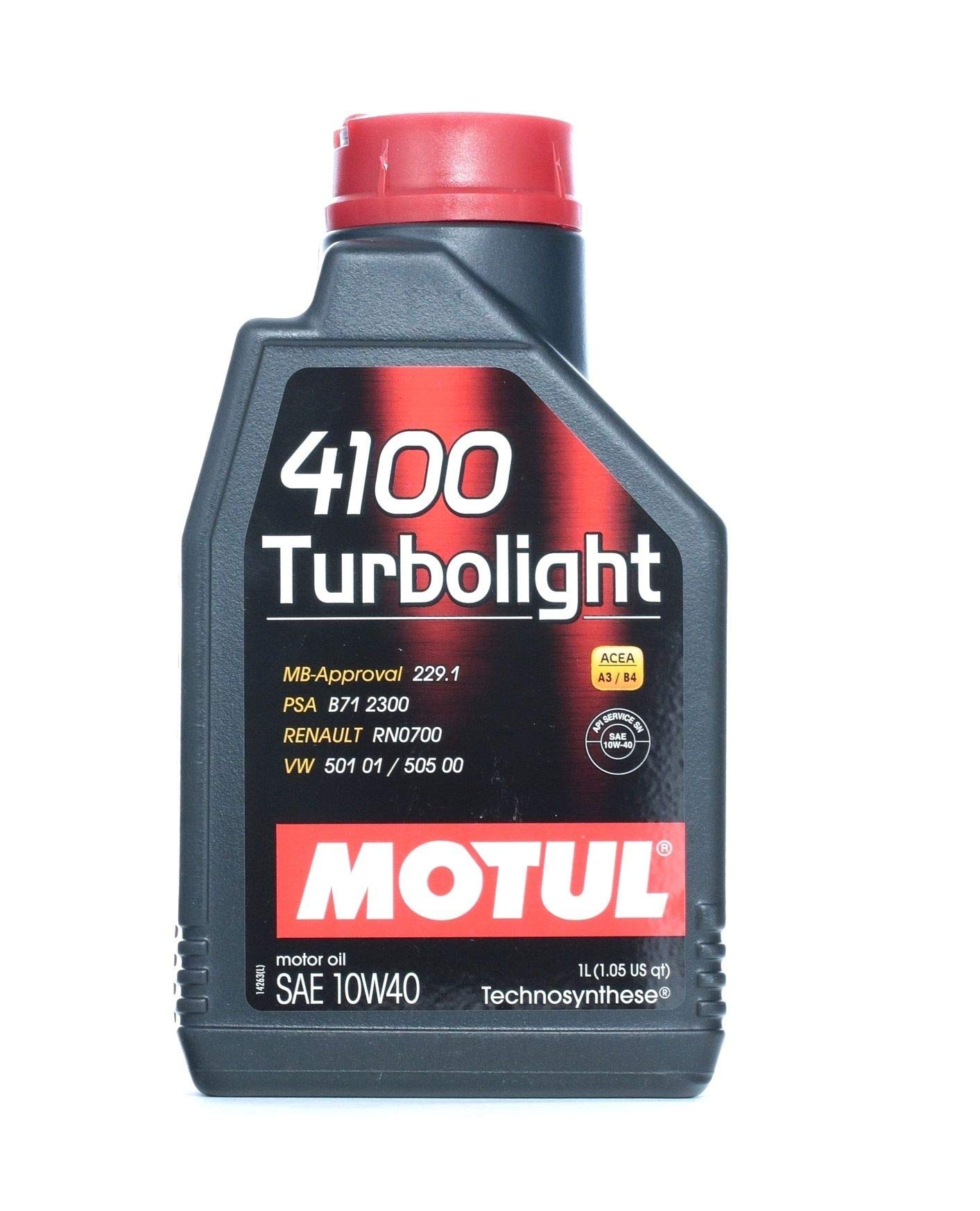 Motul 102774 Motoröl 4100 Turbolight 10W-40, 1 L von Motul