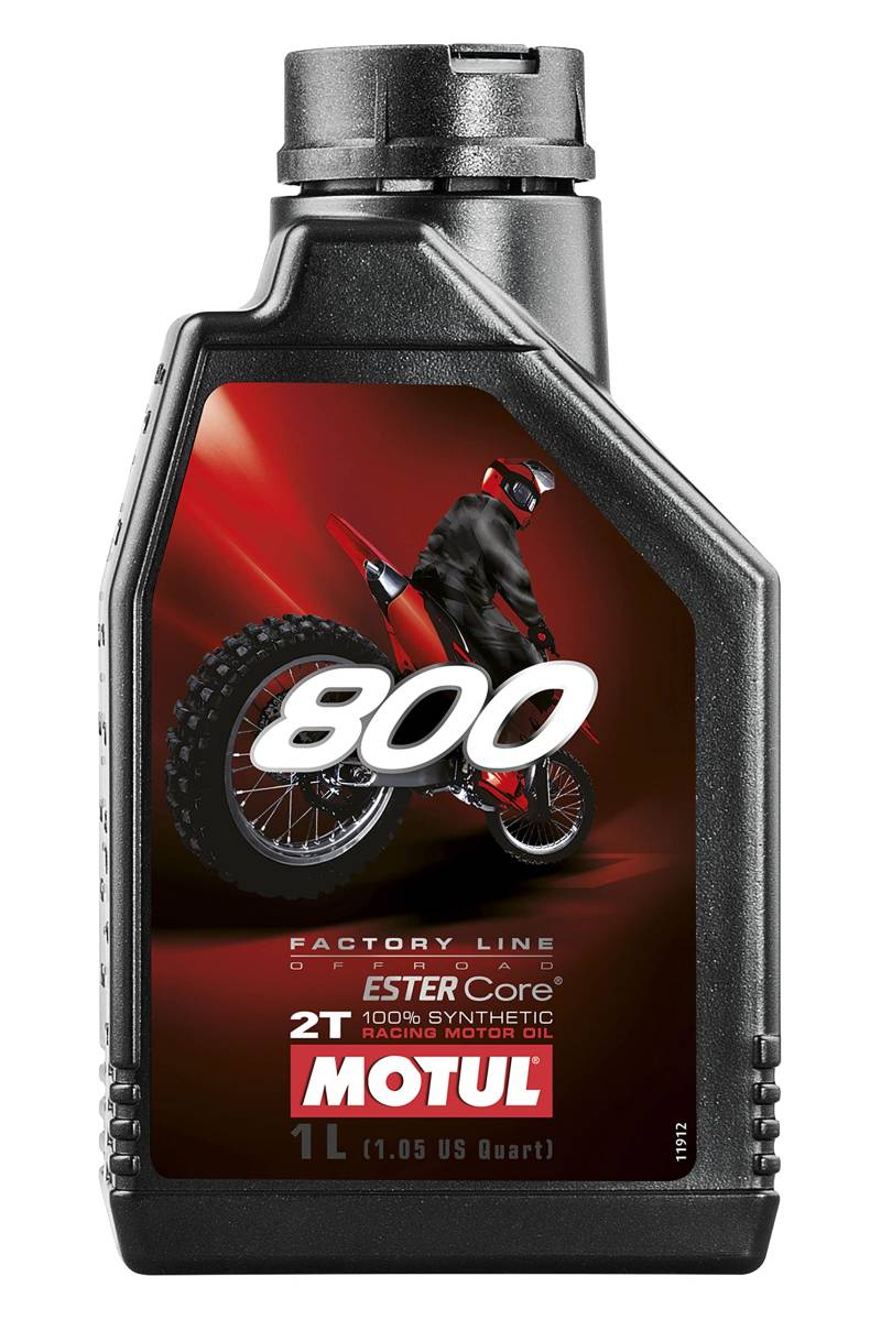 Motul 104038 800 2T Factory Line Off Road, 1 L, Black, 221x117x63.5 von Motul