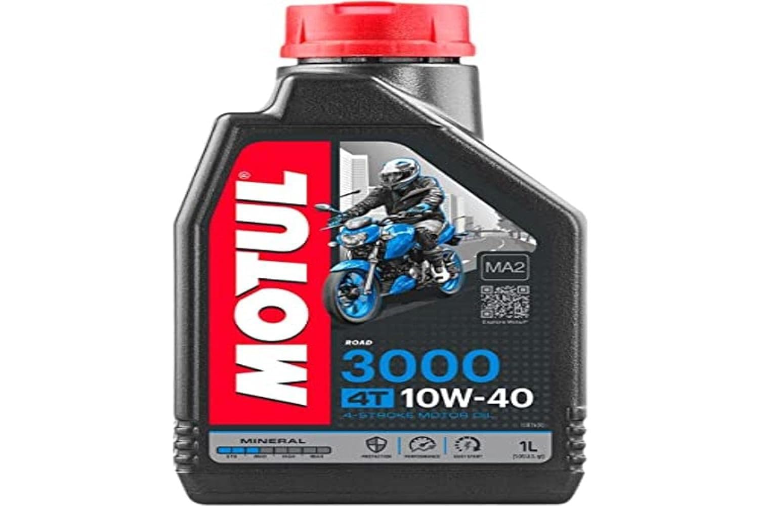 Motul 104045 Case 104045 3000 4T, 10 W-40, 1 L, Brown, 221x117x63.5 von Motul