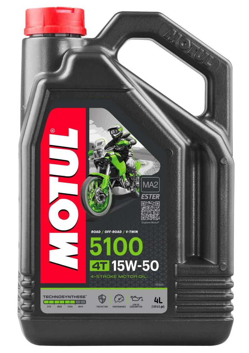 Motul 104083 5100 4T, 15 W-50, 4 L von Motul