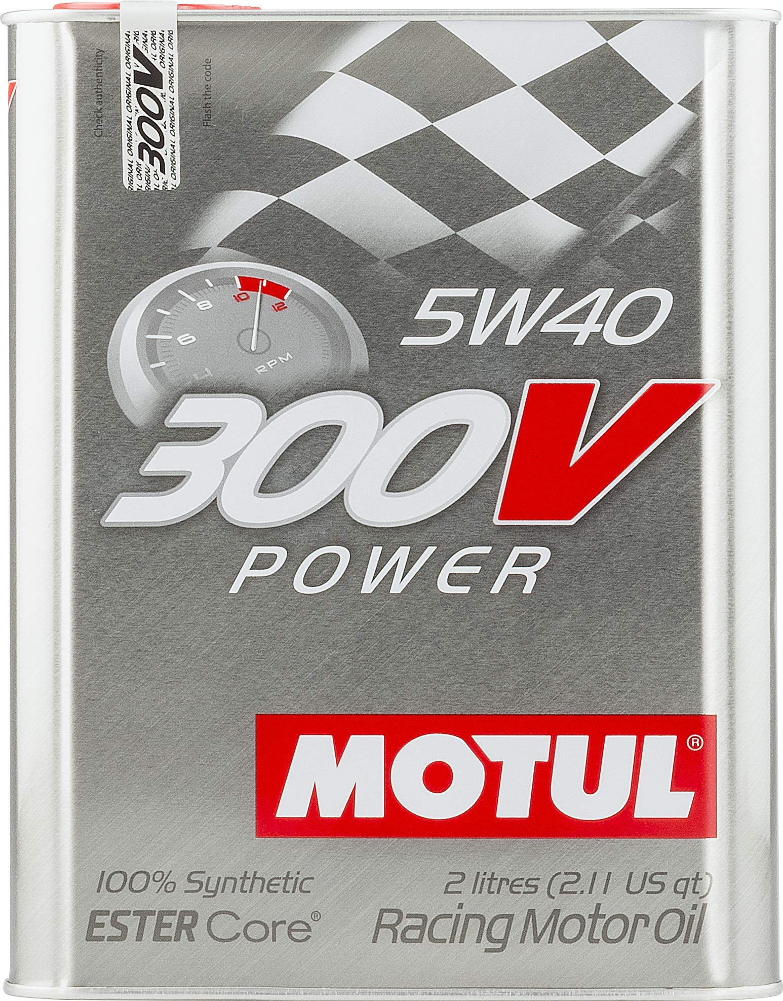 Motul 104242 Motoröl 300 V Power 5W-40, 2 L, Brown, 2 l, 1 Pack von Motul