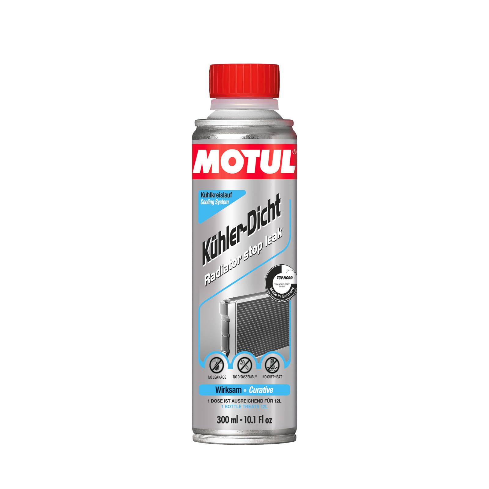 Motul 300 ml Kühler-Dichtmittel Kühlerdicht Leck-Stop fürs Kühlsystem Systempflege Additiv | 110646 | Dichtet schnell und effektiv kleine Risse und Leckagen im Kühlkreislauf von Motul