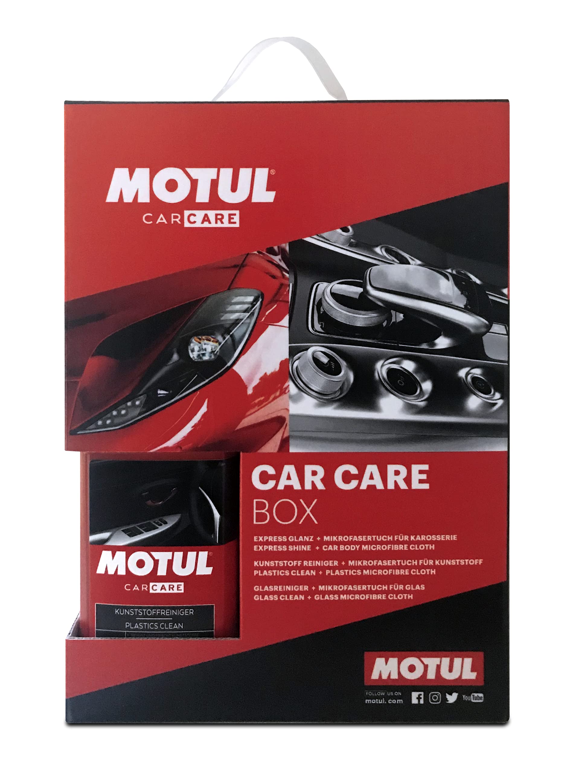 Motul | CarCare Box | hochwertige Pflegeprodukte für Innen-und Außenbereich Ihres Autos von Motul