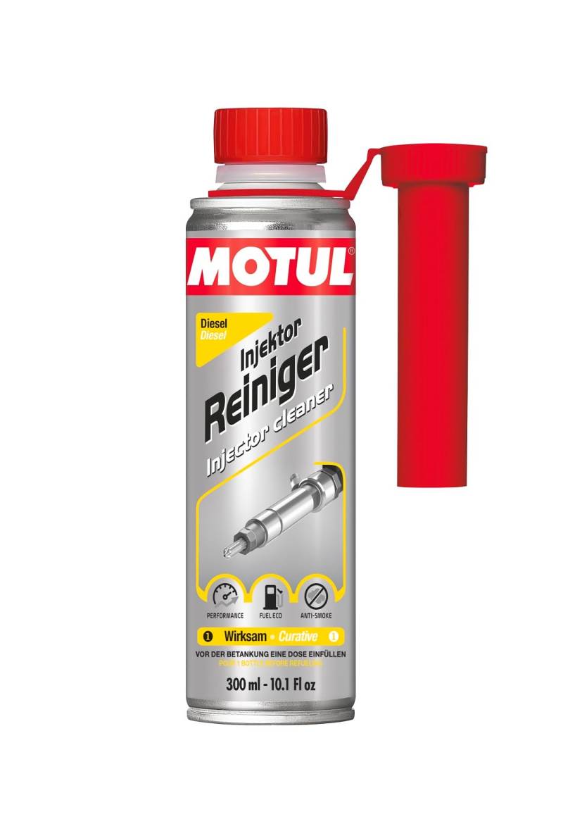 MOTUL 300 ml Injektor Reiniger Diesel Additiv Injektorreiniger Kraftstoffsystem | 110673 | Entfernt Ablagerungen in Kraftstoffsystem, den Injektoren und im Brennraum von Motul